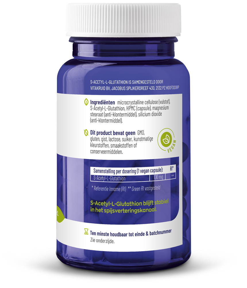 Vitakruid S-Acetyl-L-Glutathion 100 Mg (30 vega capsules)
