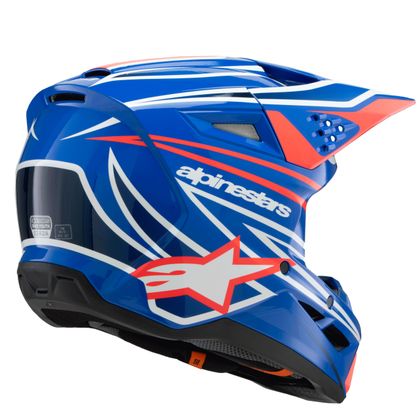 Casque cross Alpinestars SUPERTECH S-M3 - WURX - ENFANT - Bleu / Rouge