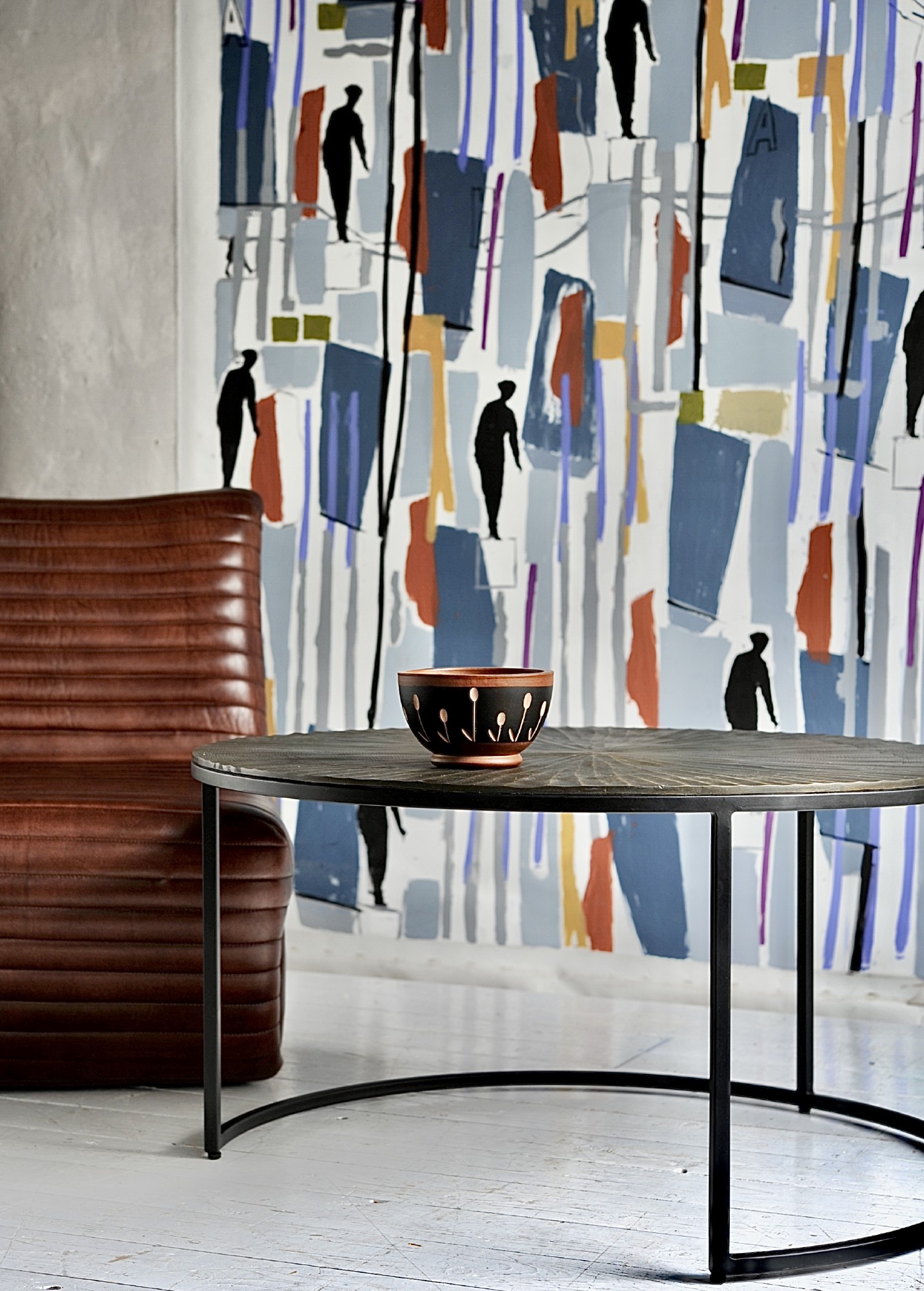 Set Couchtische 'Rondia', gold, schwarz von fischer's lagerhaus
