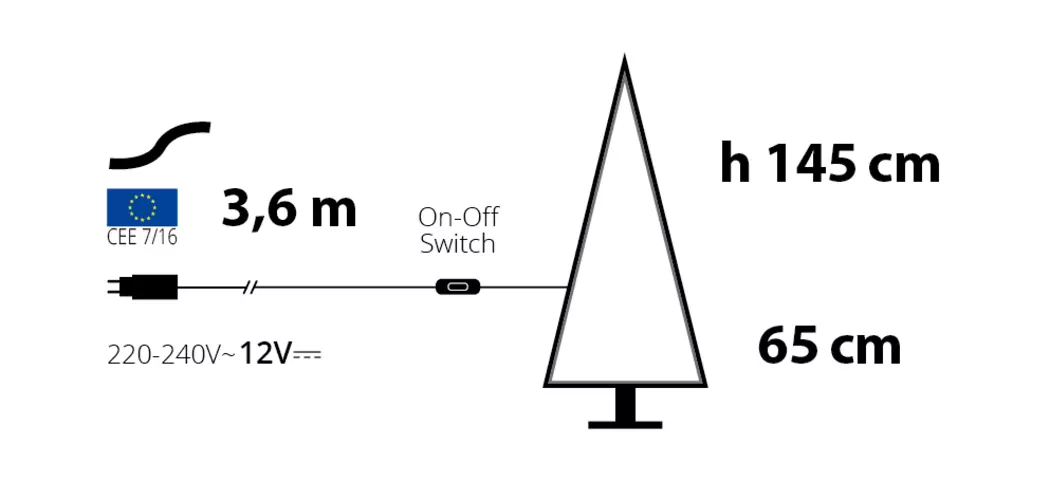 LED-Stehlampe Weihnachtsbaum