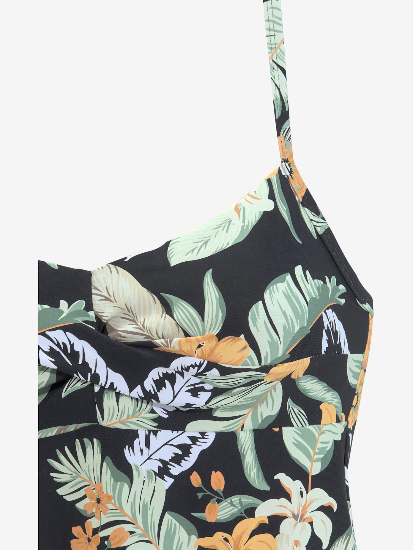 Haut de maillot de bain à armatures imprimé tropical tendance
