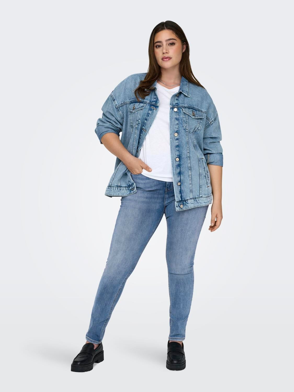 CAREMMY Skinny Fit Jeans Light Blue Denim