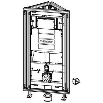 Geberit GISeasy WC-element m. Sigma reservoir UP320 voor hoek montage H120cm m. frontbediening