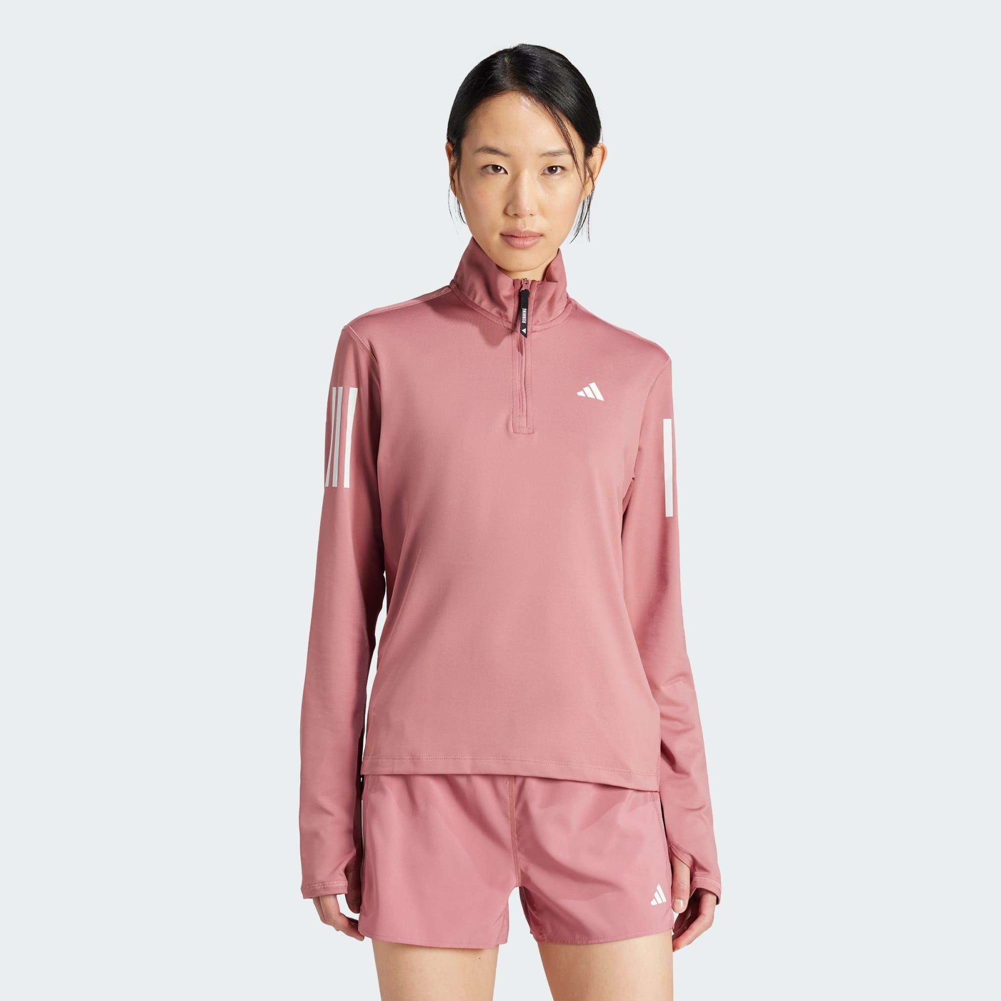 Own The Run Half-Zip Dame Preloved Crimson