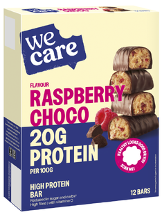 WeCare Raspberry Choco High Protein Bar 372GR