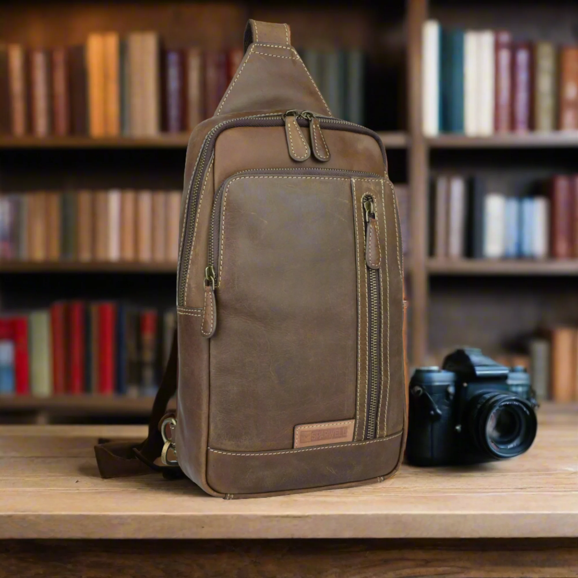 Sparwell Tanner Tenacious Trey Crossbody Bag Cognac