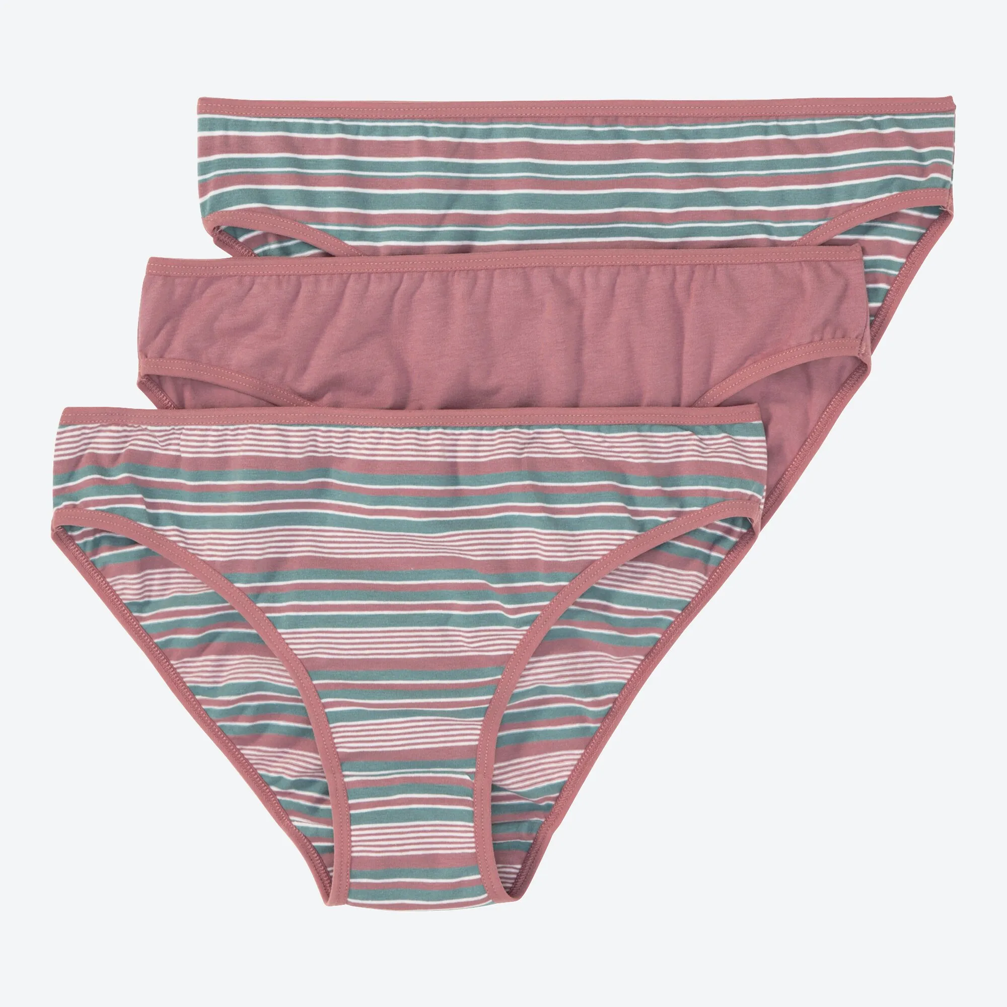 Damen-Minislip mit Ringelmuster, 3er-Pack