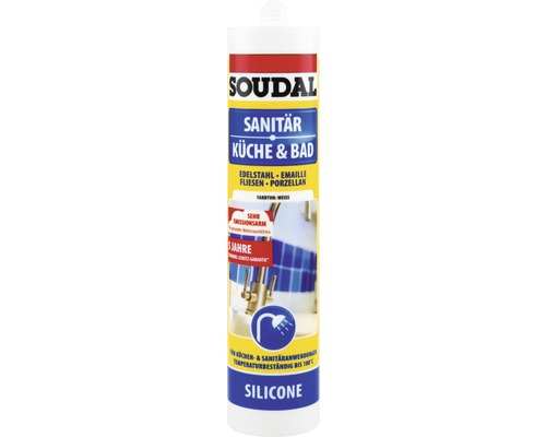 Soudal Keuken & Badkamer Siliconen Wit 300 ml