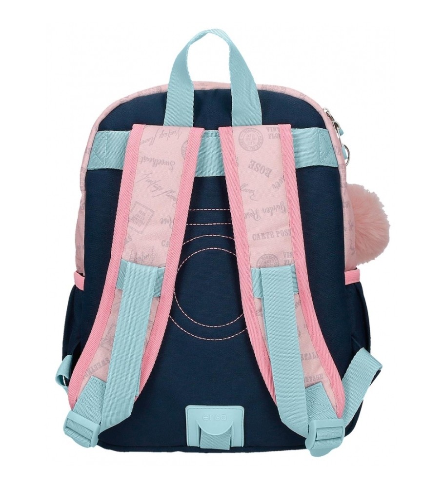 Mochila porta-bebê ajustável Enso Bonjour de 32 cm, rosa
