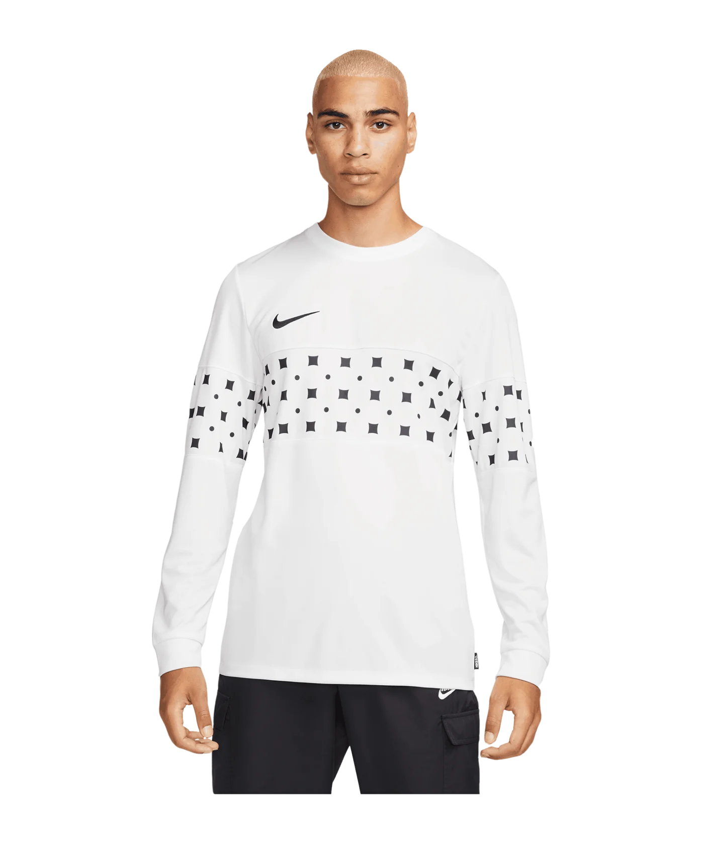 Nike F.C. Libero Trikot langarm Weiss Schwarz F121