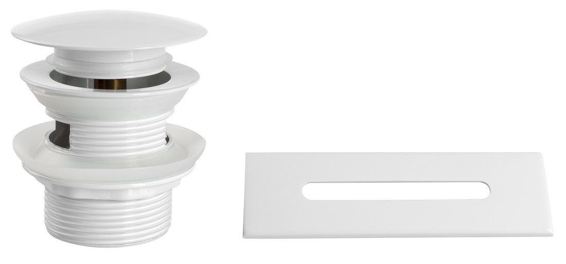 Aqualine bad set met overloop en afvoer wit