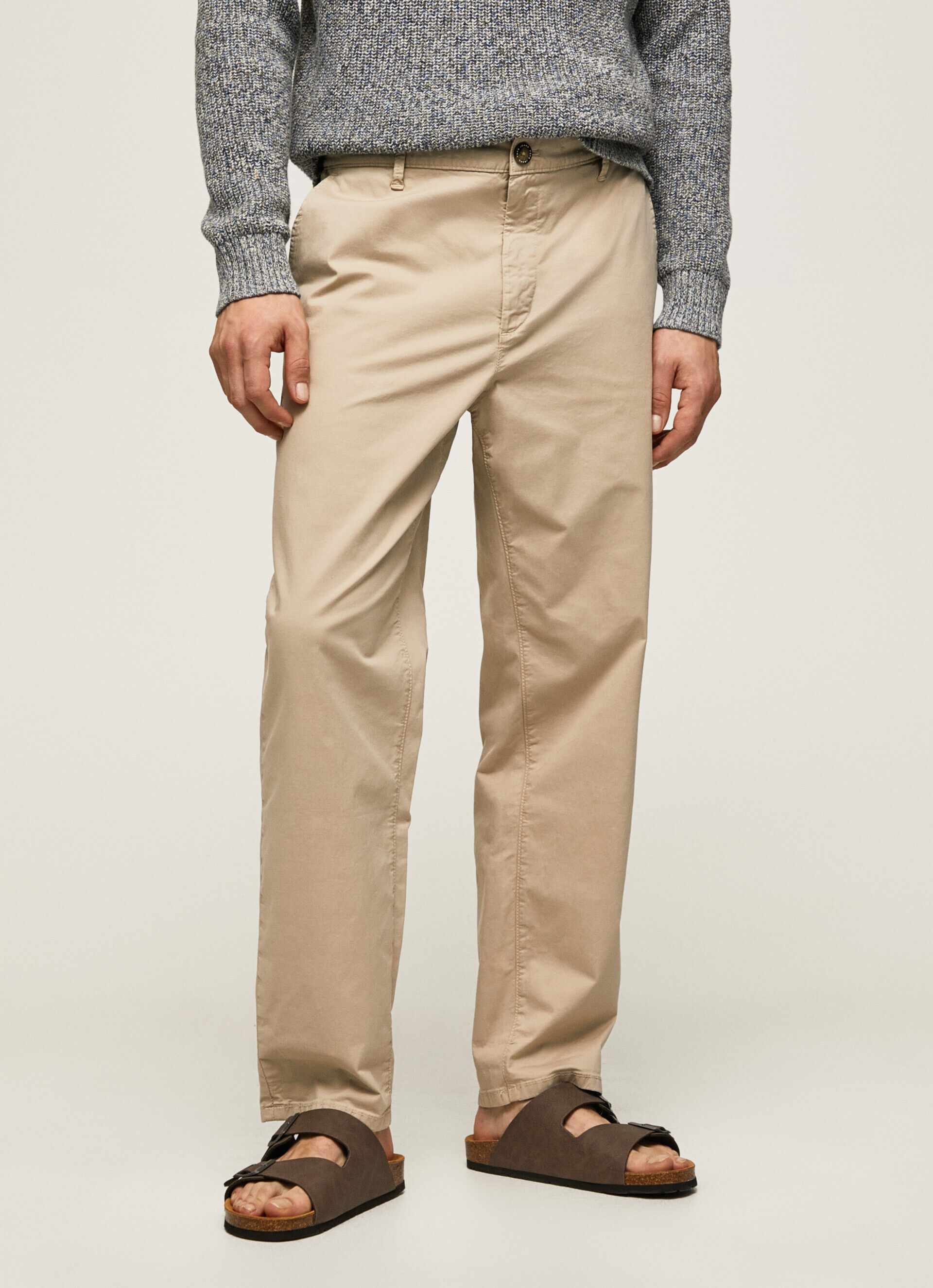 Calça chino regular HARROW - bege malte