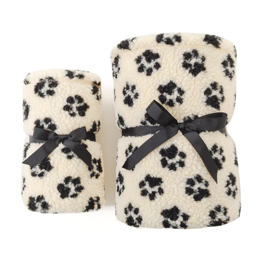 Manta de lã Leeby com estampa de pata para cães