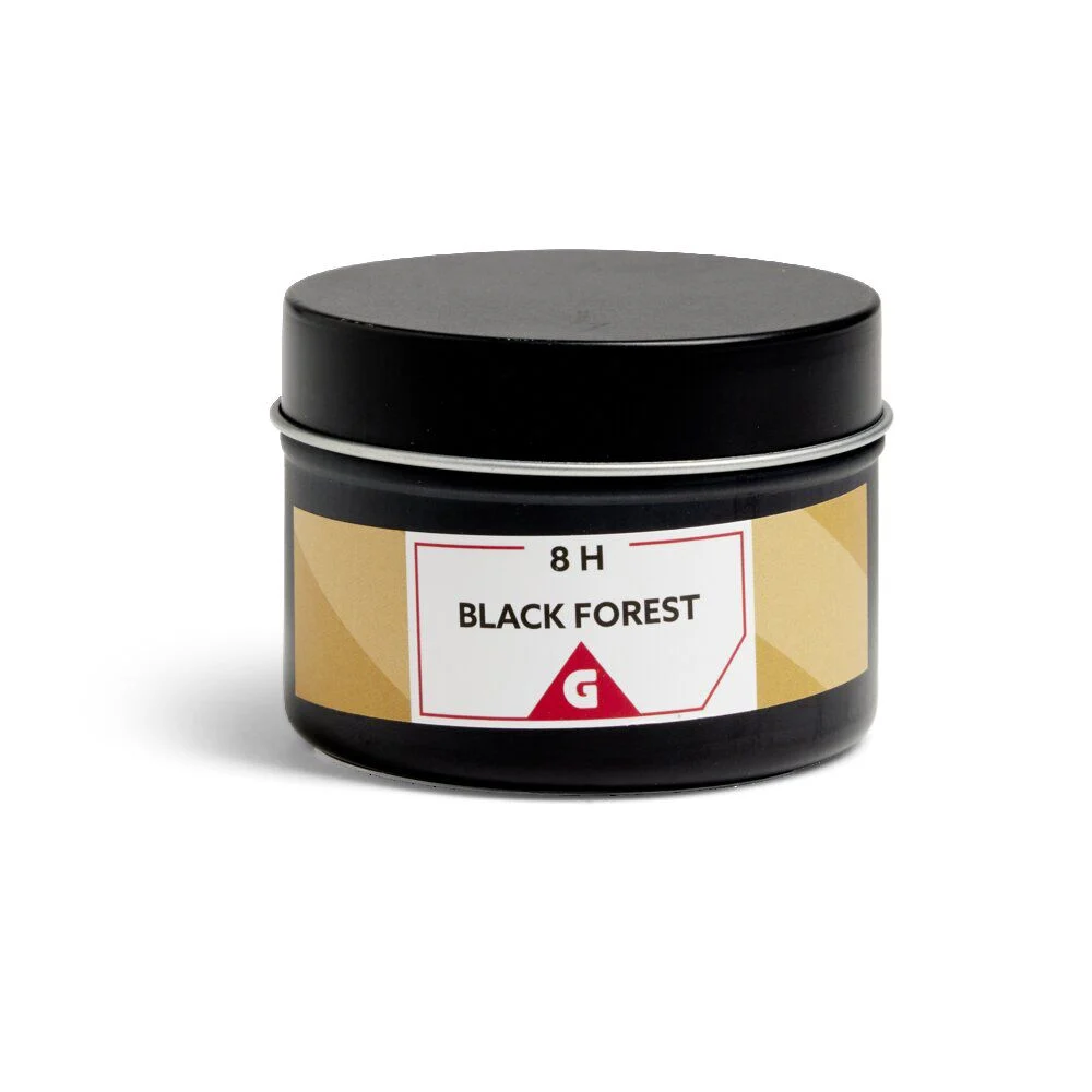 Bougie dans pot métal noir - Forêt noire