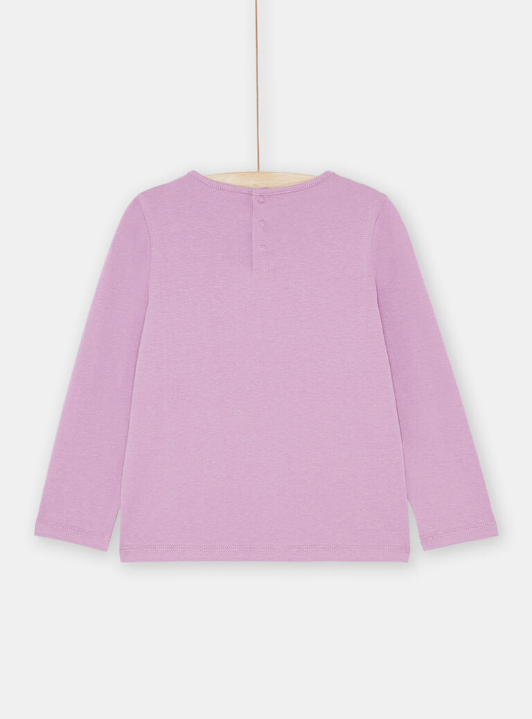 T-Shirt parme à manches longues fille