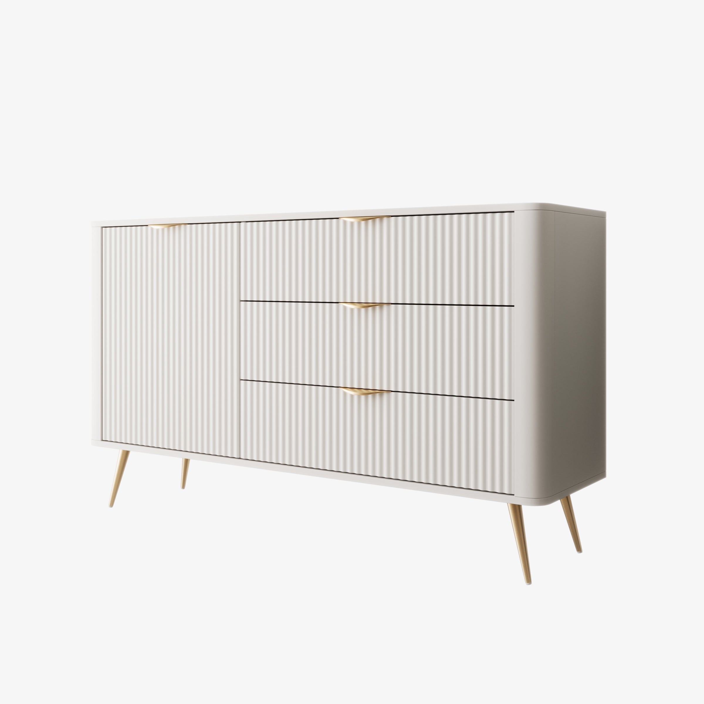 Meubella - Lima - Dressoir - Wit - 138 cm