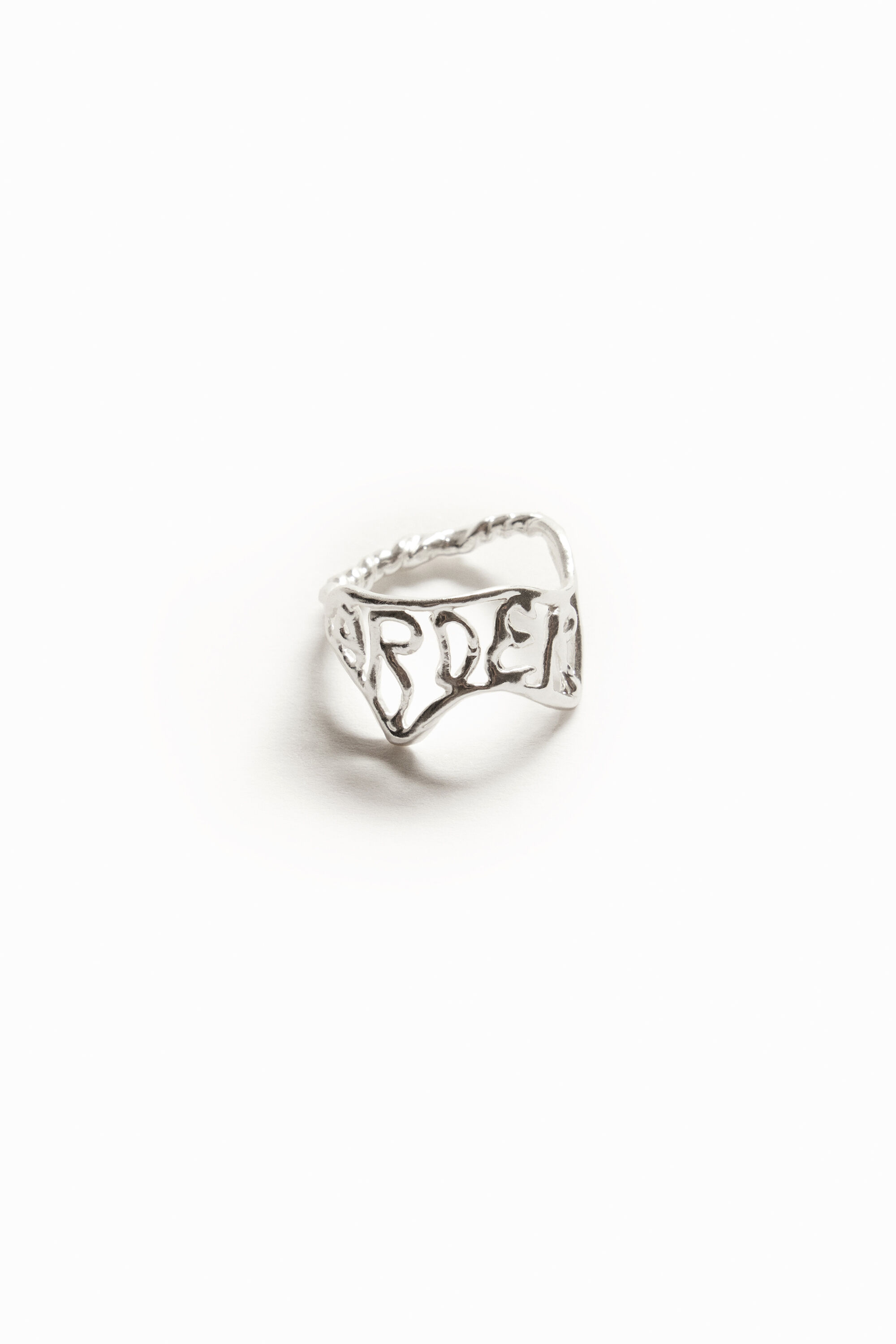 Bague message plaquée argent Zalio