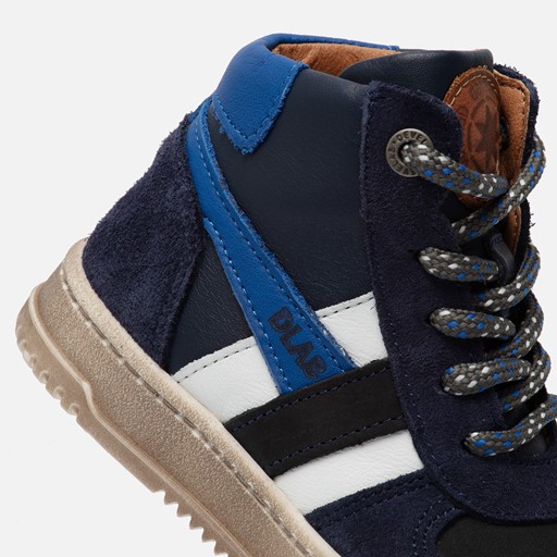 Develab Mid Cut Sneakers blauw Leer