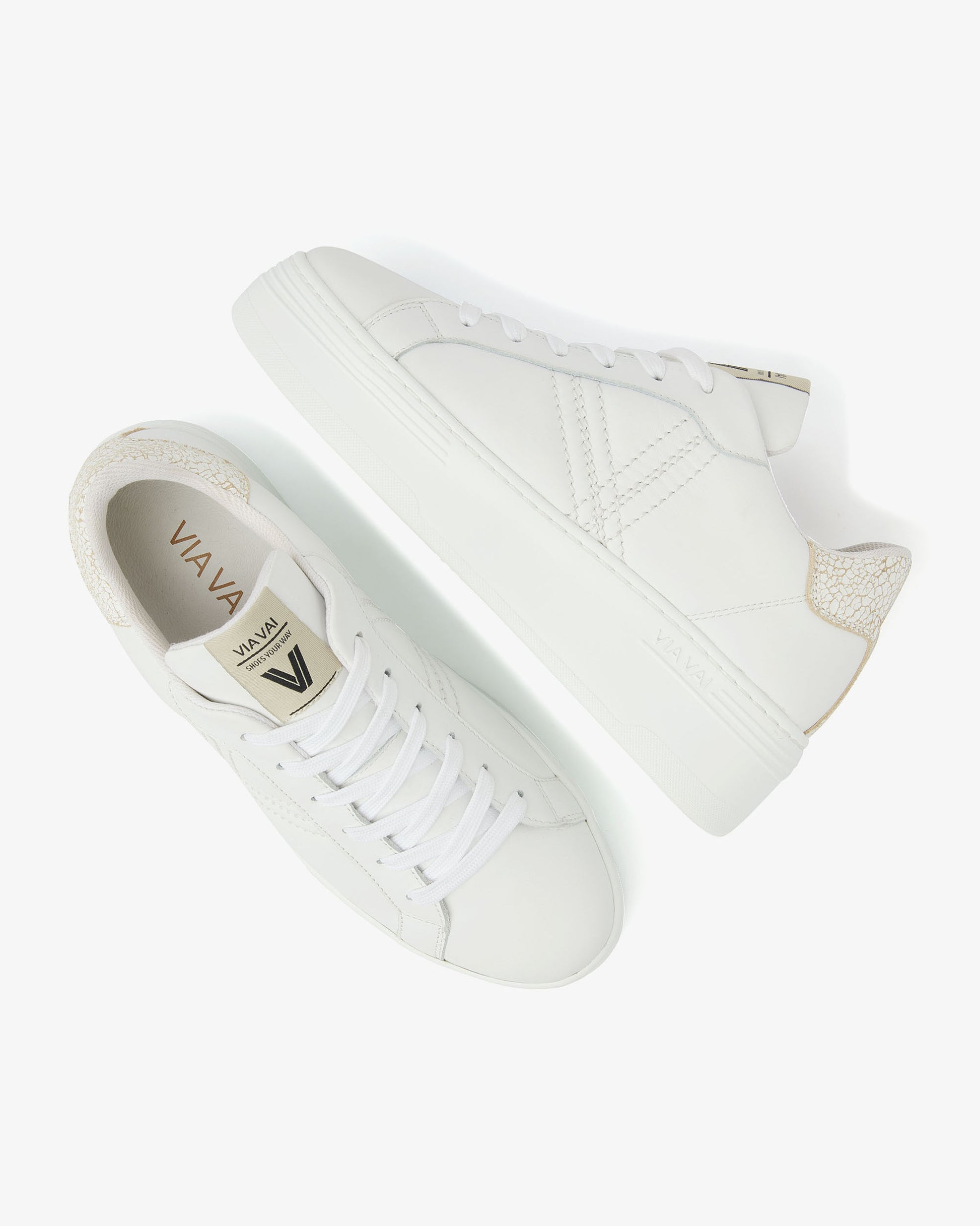 VIA VAI witte dames sneakers Isa Layne