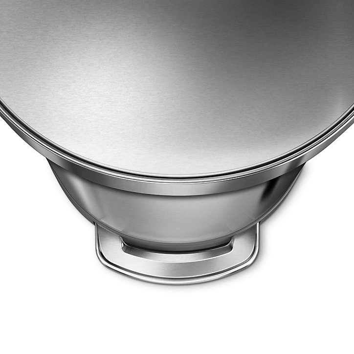Poubelle demi-lune à pédale Simplehuman 45L en acier brossé