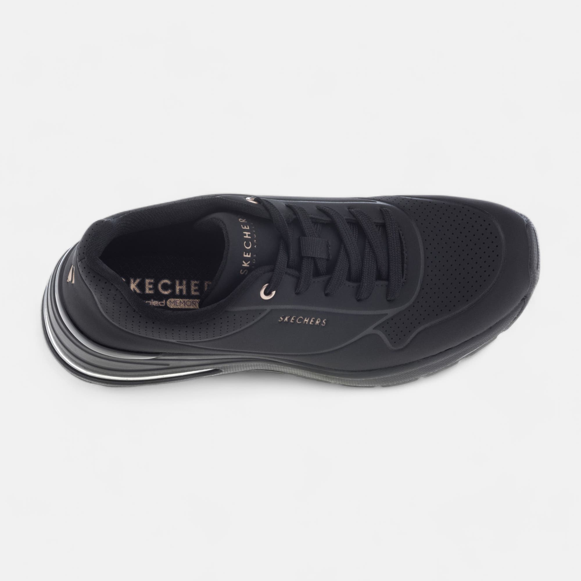 Sneakers à talon compensé Femme noir