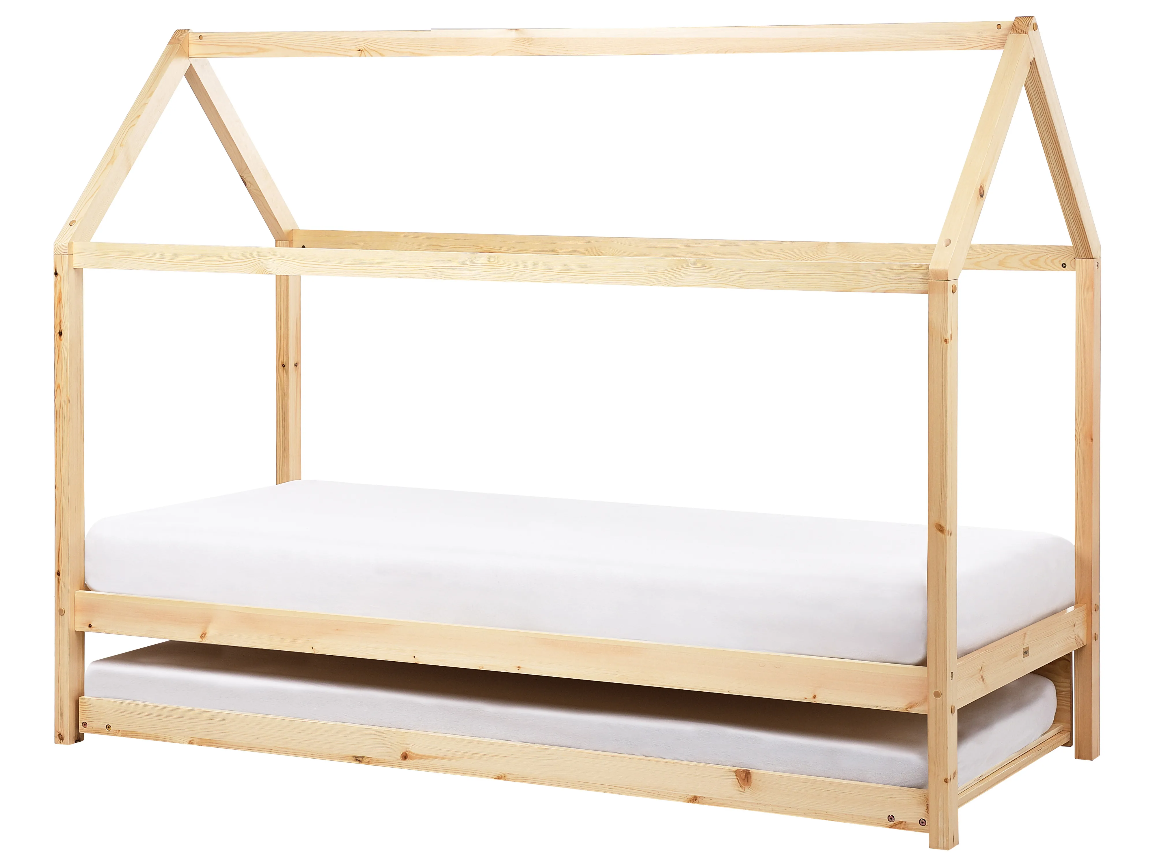 Kinderonderschuifbed Dennenhout CRILLON 90 x 200 cm Lichtbruin