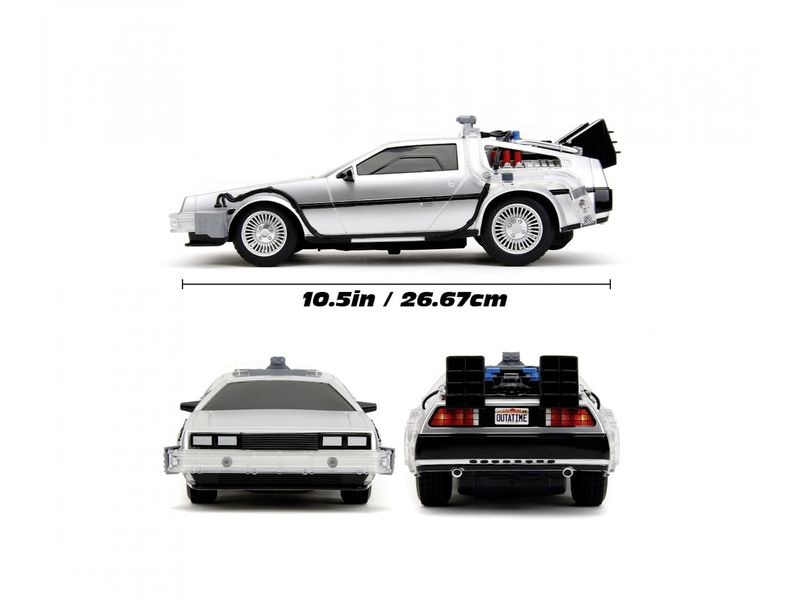 Jada Toys Back to the Future RC Time Machine RTR, 1:16 Ferngesteuerter DeLorean DMC-12 aus Back to the Future