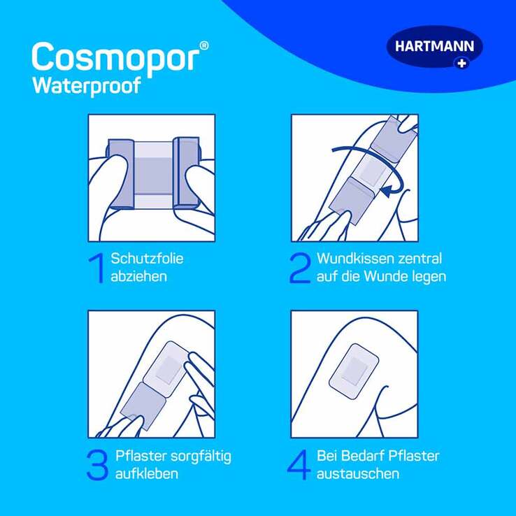 cosmopor® waterproof 7,2 cm x 5 cm steril, 5 St