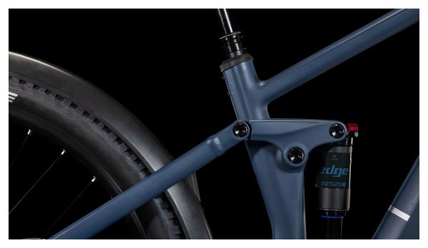 VTT Électrique Tout-Suspendu Cube Stereo Hybrid One44 Pro 800 Allroad Shimano Cues 11V 800 Wh 29'' Bleu Gris Ink 2025