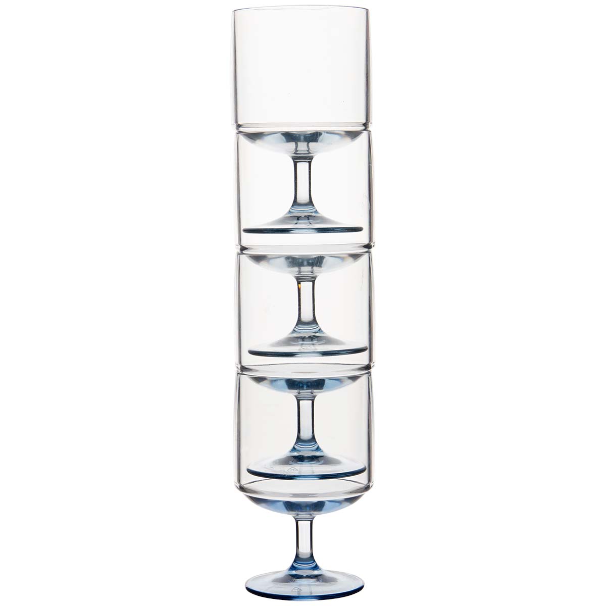 Gimex Colour Line Sky 285 ml wijnglas - Set van 4