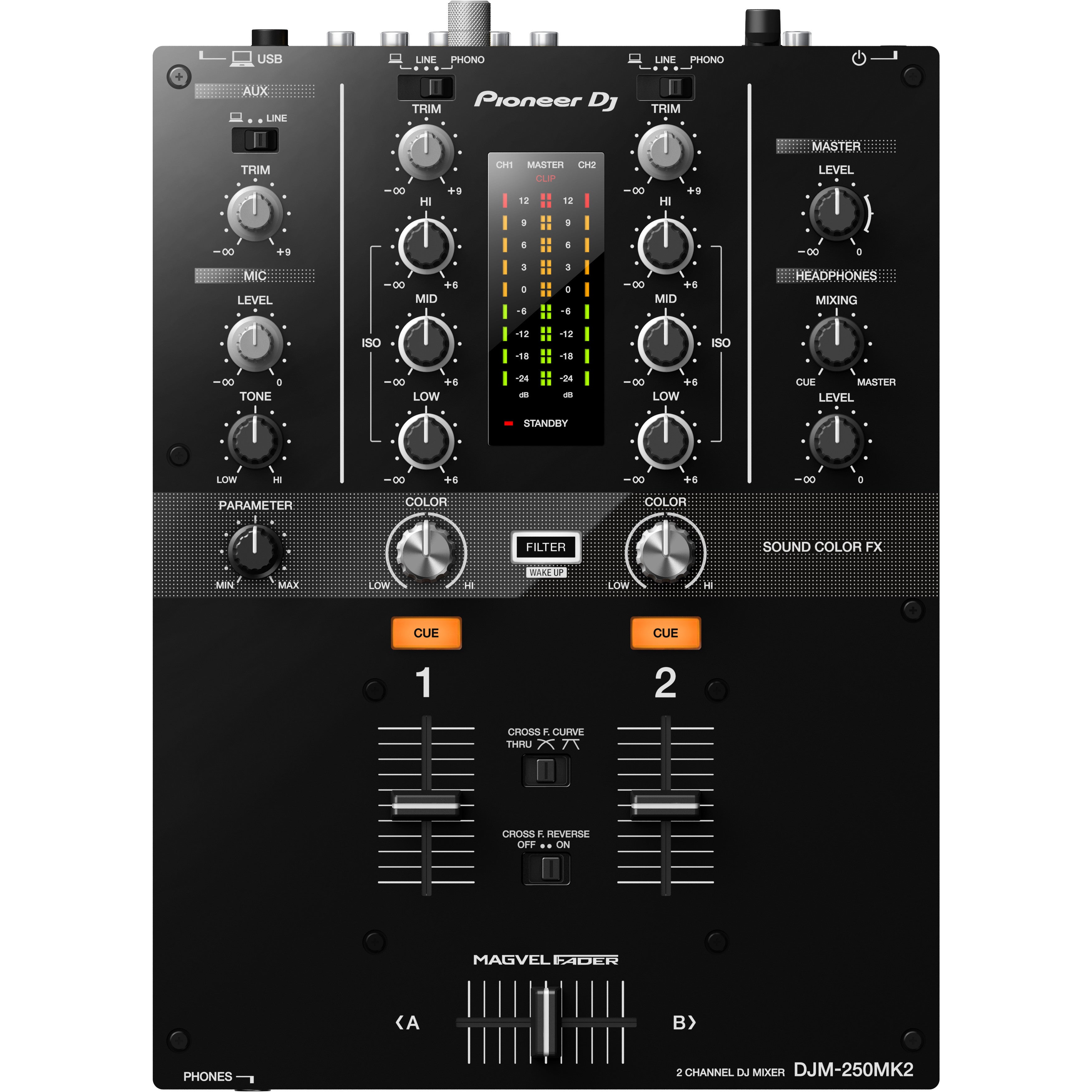 Pioneer DJ DJ-set met PLX-500 draaitafels en DJM-250MK2 mixer