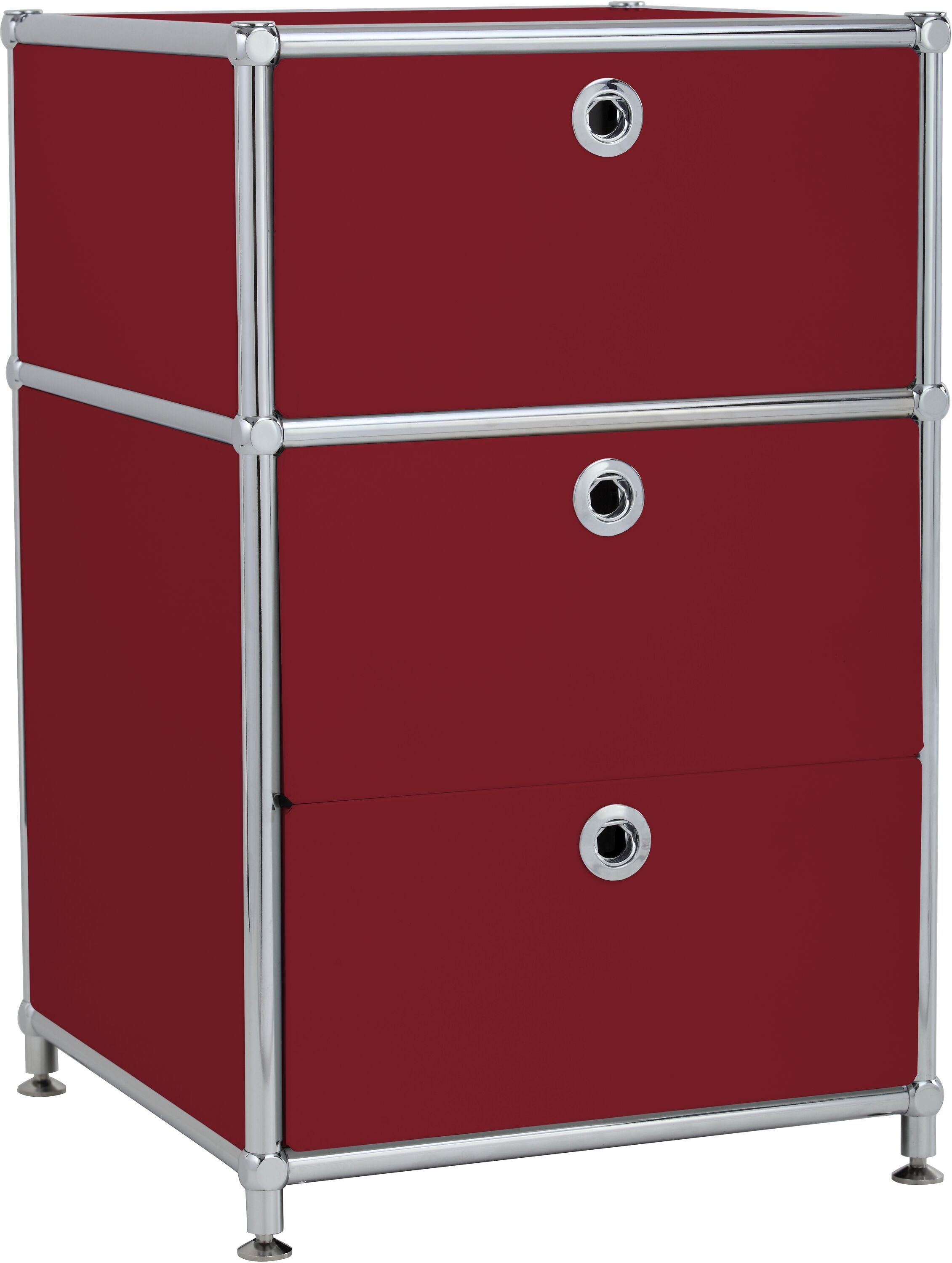 FLEXCUBE Korpus - Rot / B: 40.0 cm x T: 40.0 cm x H: 62.5 cm