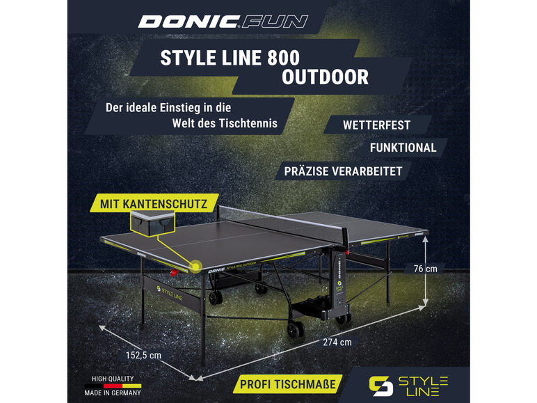 Tafeltennistafel STYLE 800 Outdoor