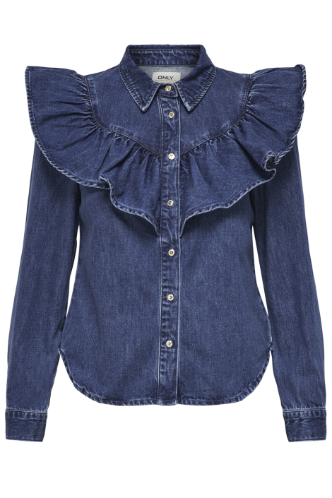 Only blauwe dames blouse