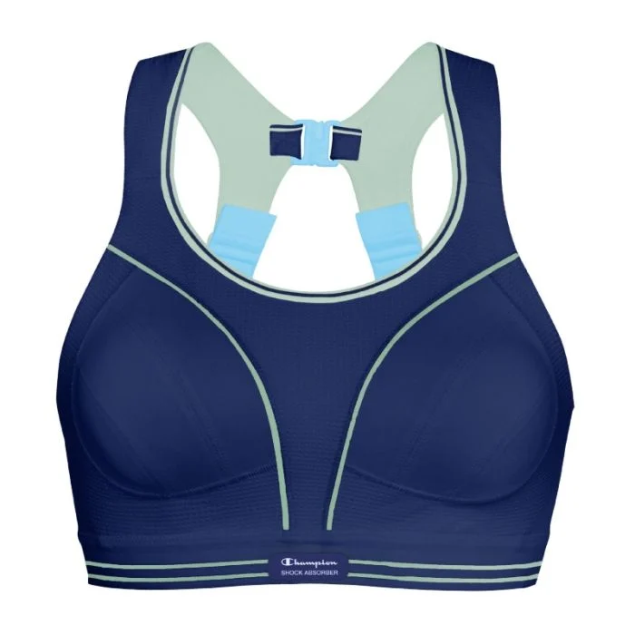 Shock Absorber Dame BH Ultimate Run Bra Blå