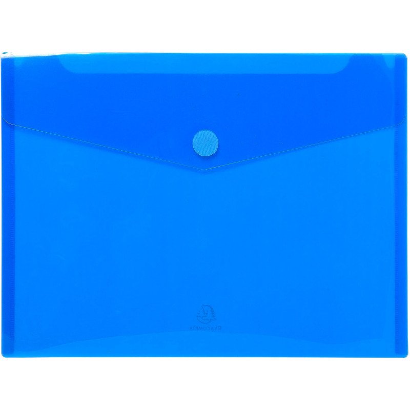 Pochette de rangement à scratch Exacompta 24 x 31,5 cm Bleu - Paquet de 5