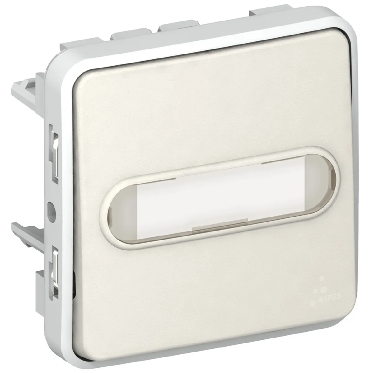 LEGRAND Bouton poussoir étiquette Plexo Blanc