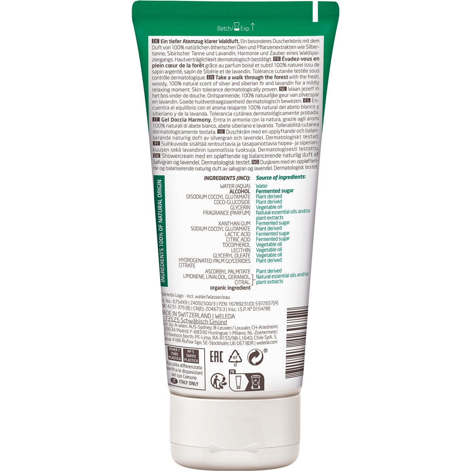 Weleda Harmony Aroma Duschgel - frisch holziger Duft für natürliches Wohlbefinden