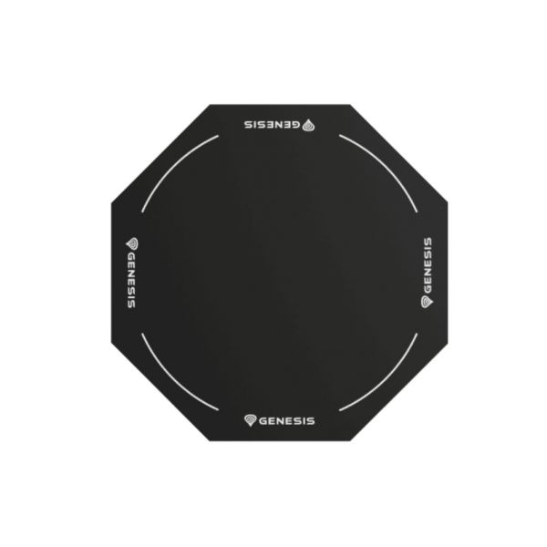 Genesis Tellur 400 Tapete Octogonal com Logótipo Antiderrapante de 100cm Preto