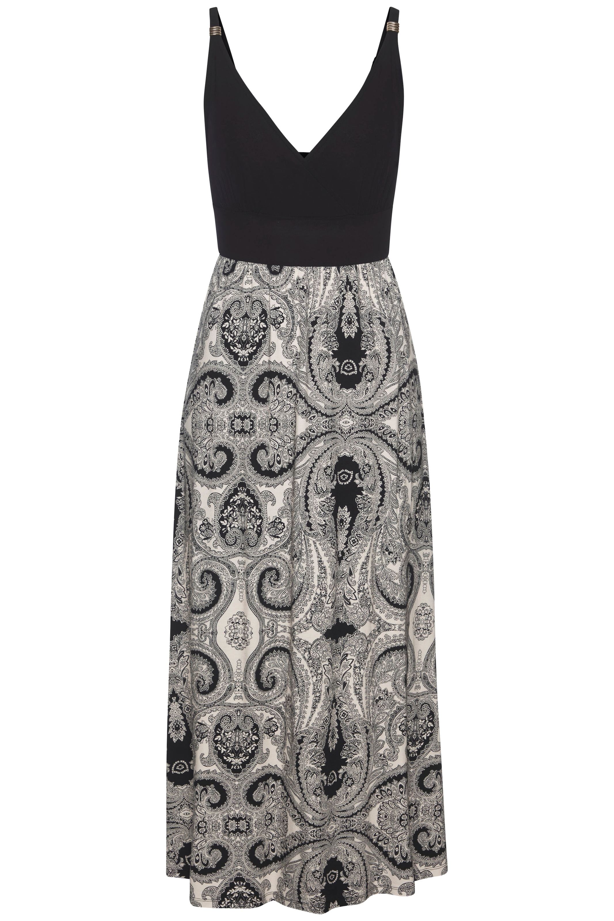 LASCANA Maxikleid Ohne Taschen mit Paisleydruck, leichtes Sommerkleid, Jerseykleid