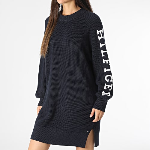 Robe Pull Femme Placed Hilfiger 9375 Bleu Marine