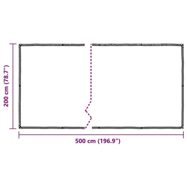 vidaXL Klar presenning med maljer 2x5 m polyetylen