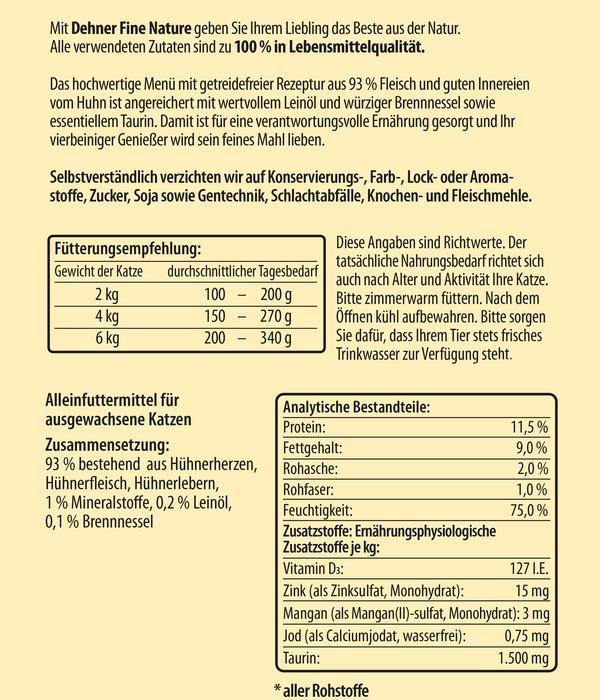 Dehner Fine Nature Nassfutter für Katzen