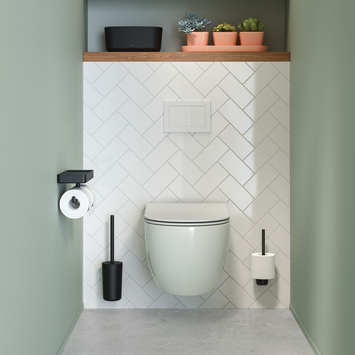 Tiger toiletrolhouder Carv met planchet