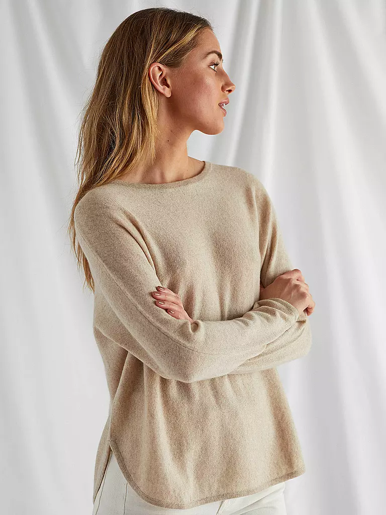 DAVIDA Kaschmirpullover beige