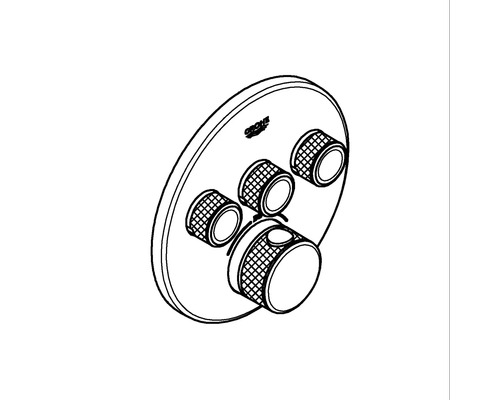 GROHE douchemengkraan met thermostaat GROHTHERM SMARTCONTROL hard grafiet geborsteld 29121AL0