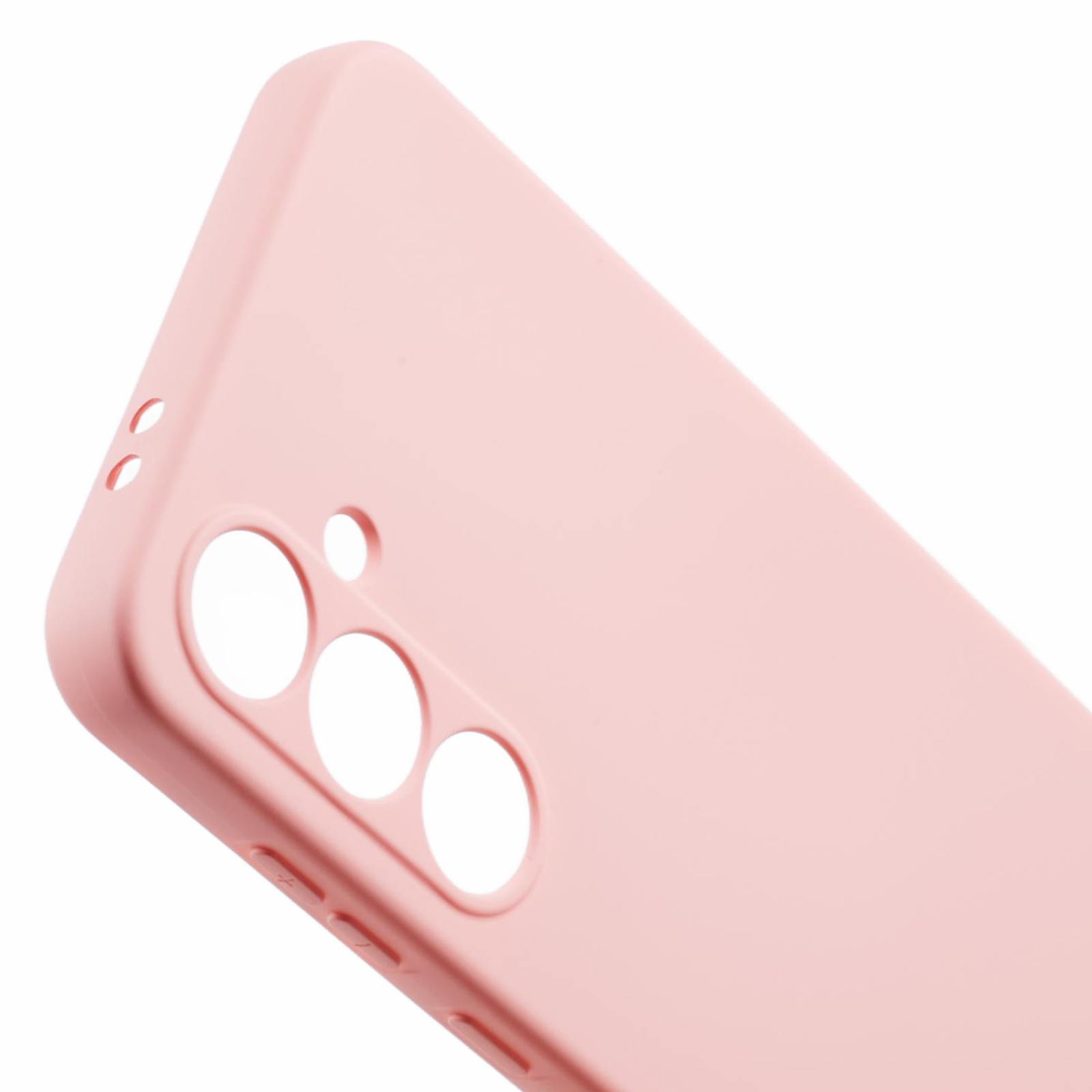 Samsung Galaxy S24 FE Gummi Case Hülle mit Kameraschutz - Rosa (Matt)