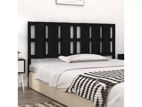 Tête de lit Noir 165,5x4x100 cm Bois massif de pin
