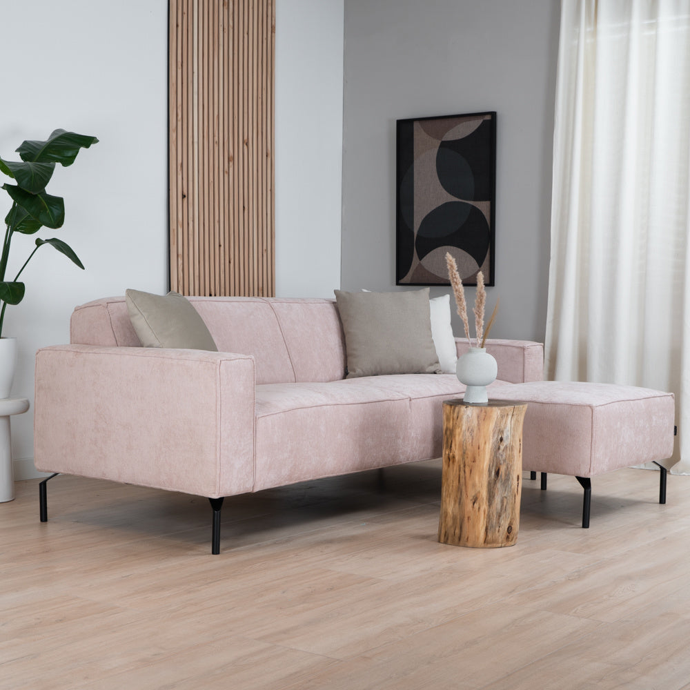 Bronx71 3-zitsbank Kansas stof gemÃªleerd roze