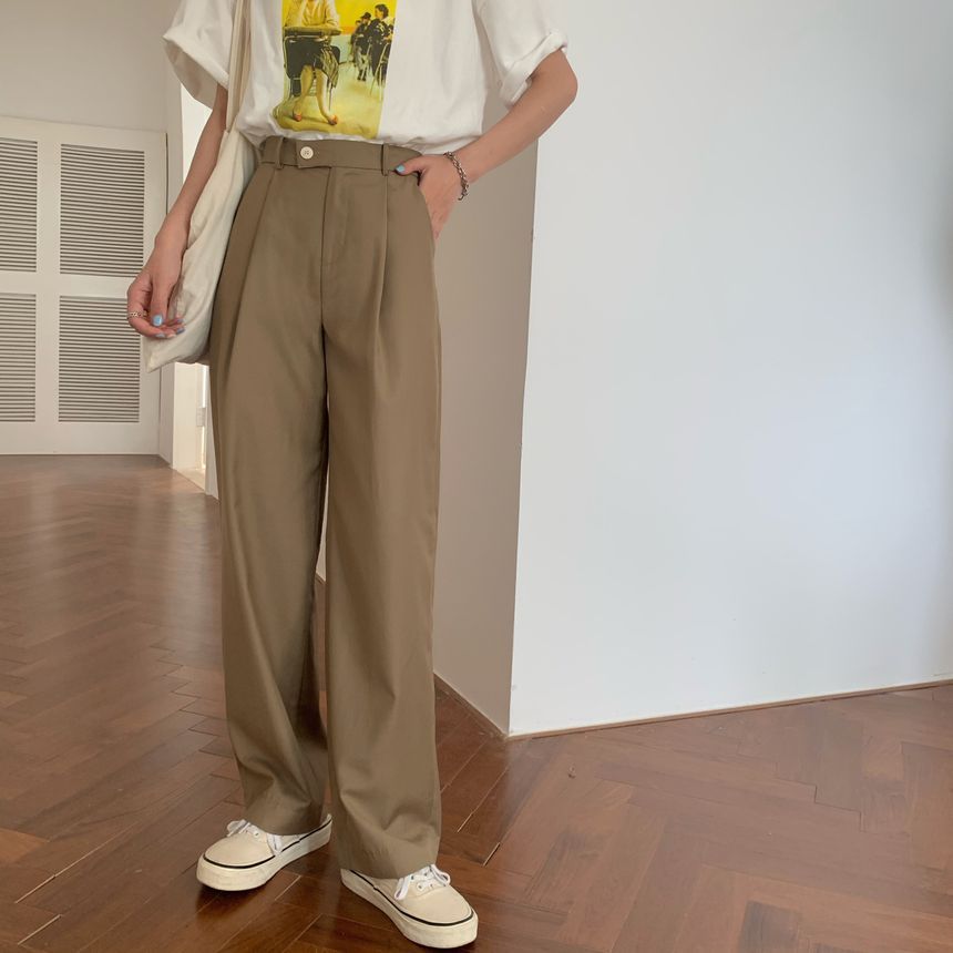 Moon City - Rechte pantalon met hoge taille